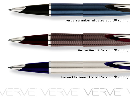 Cross Verve Selenium Rolling Ball Pen with Rhodium Plated Appointments