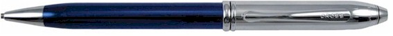 Cross Townsend Blue Lacquer Ballpoint Pen w/Chrome Appointments