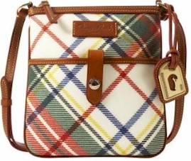 3P723 Dooney & Bourke Plaid Letter Carrier