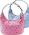 IT Bags in Bubble Gum and Periwinkle Colors with Natural Tan Leather Trim.