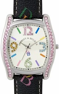mvipr dooney bourke pink crystal watch