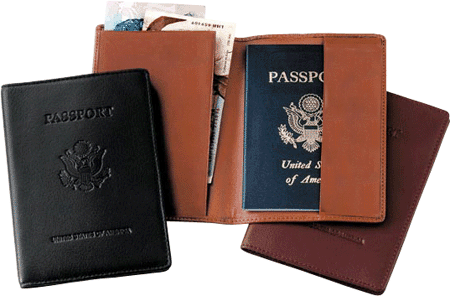 2045 Debossed Passport Jacket Holders Cases