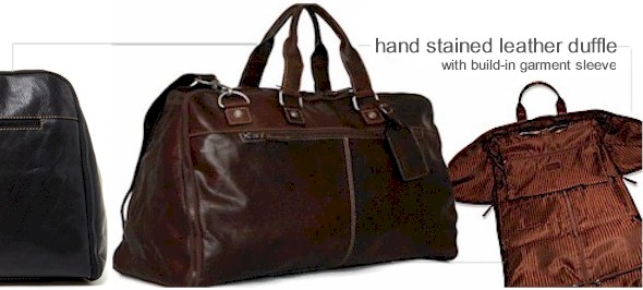 Jack Georges Leather Duffle Bag