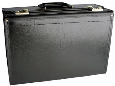 5C320 20 inch Vinyl with Leather Hinge Catalog Case with Combination locks