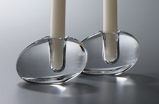5134 Nambe Infinity Candle Stick Holders