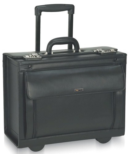 D978 Solo Classic 17" Rolling Leather Catalog Case 