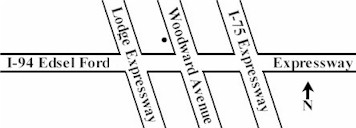 Located on Woodward Avenue, just North of I-94